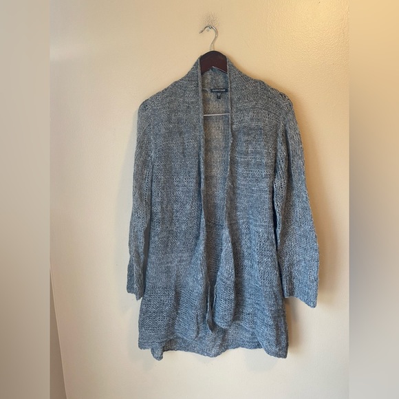Eileen Fisher Sweaters - Eileen Fisher Long Line Alpaca Wool Blend Lightweight Open Knit Cardigan
